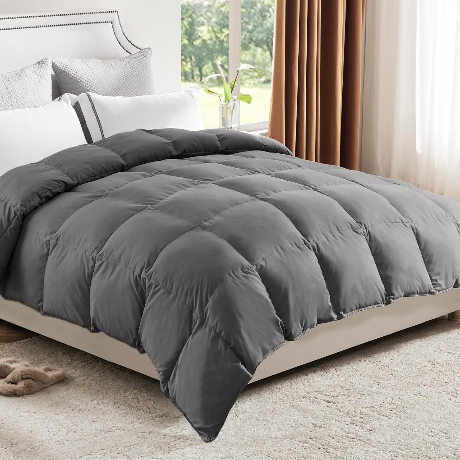 DUMOS Down Comforter, UltraSoft Queen Fluffy Duvet Insert