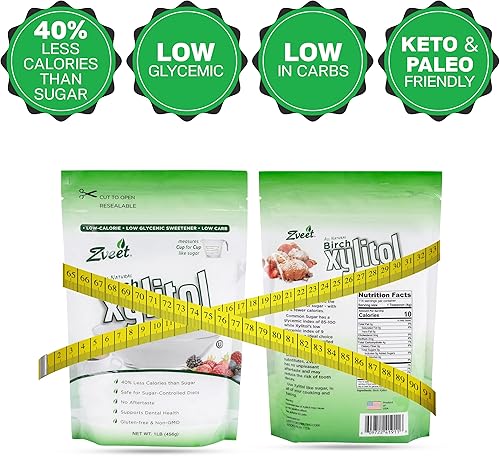 Miniatura 3 de Edulcorante de Abedul Xylitol de Zveet (fabricado en EE. UU)