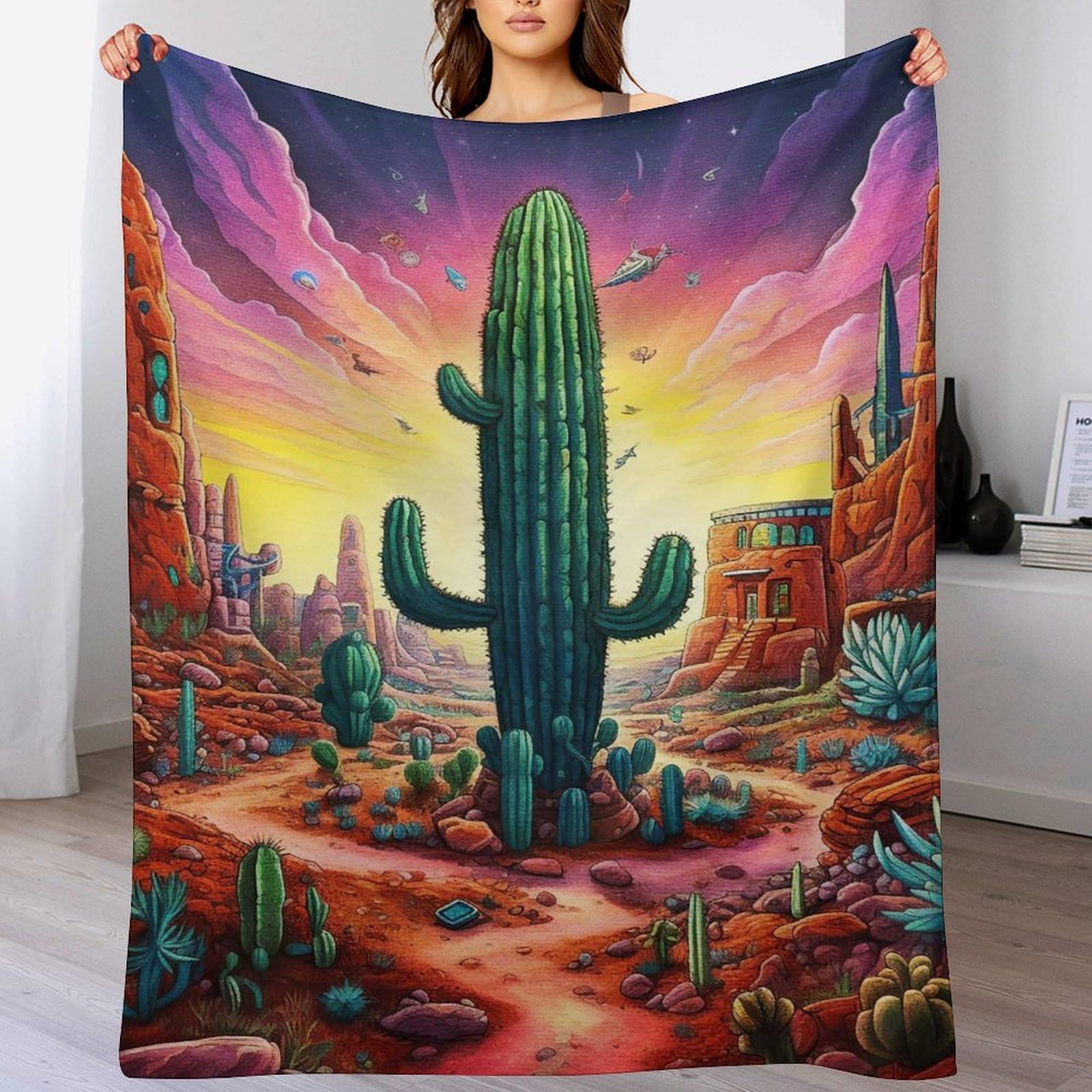 Manta de franela calida y extrasuave para el frio en el sofa