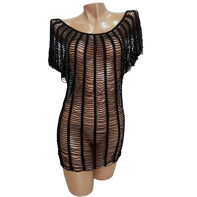 Black Net dress cover up swimwear Crochet bikini cover ups for women