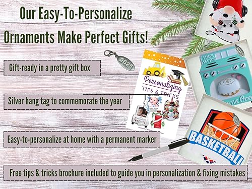 Miniatura 5 de Twisted Anchor Trading Company Marco de fotos para automóvil de boda con diseño de nuestro primer adorno de Navidad 2024 con novia y novio, fácil de