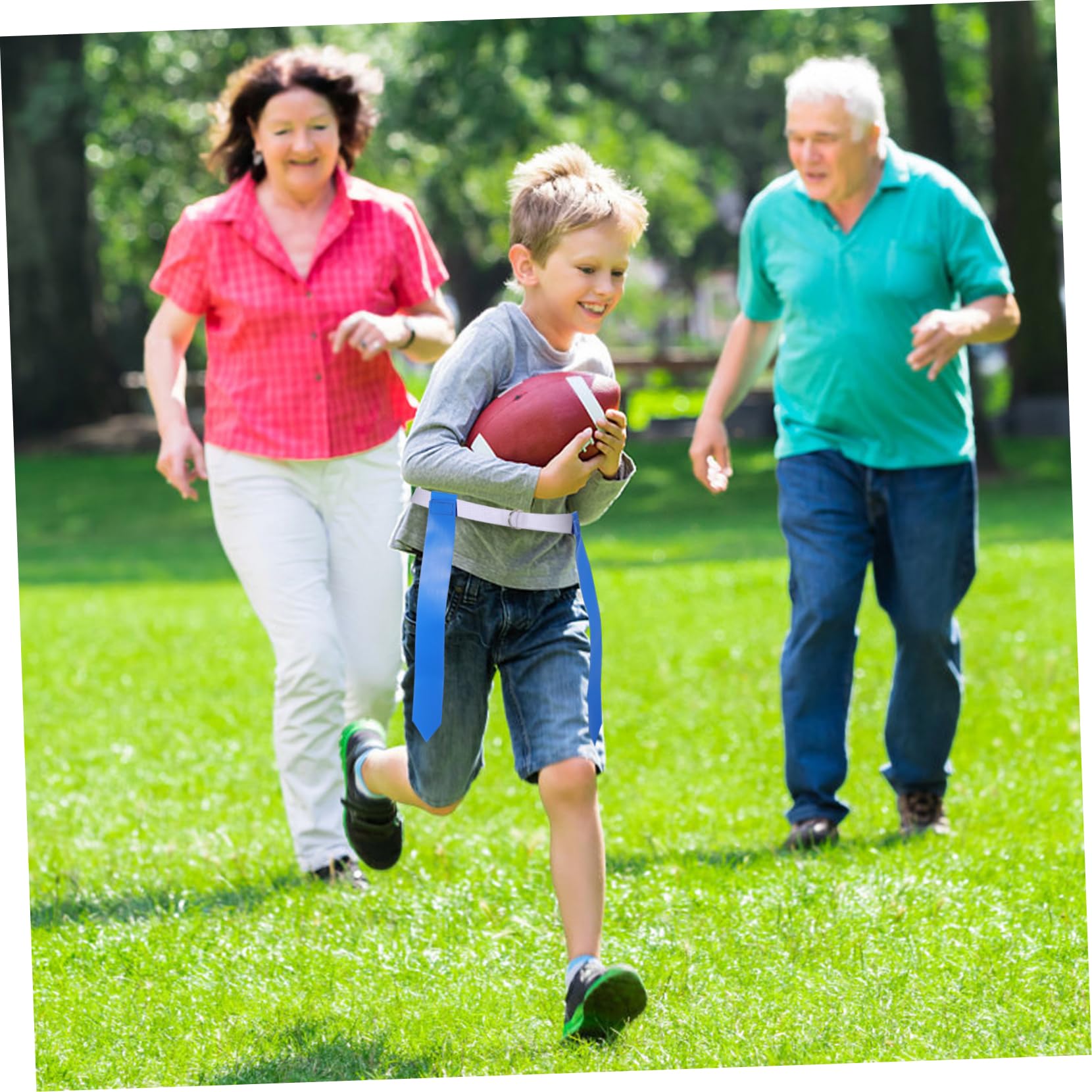 HANABASS Flag Football Gürtel 16 Stück Verstellbar Pvc mit Zugbeutel für Kinder und Erwachsene zur Fußball Trainingsausrüstung