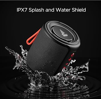 boAt Stone 352/358 Bluetooth Speaker with 10W RMS Stereo Sound, IPX7 Water Resistance, TWS Feature, Up to 12H Total Playtime, Multi-Compatibility Modes, Free Music Streaming on JioSaavn(Raging Black)