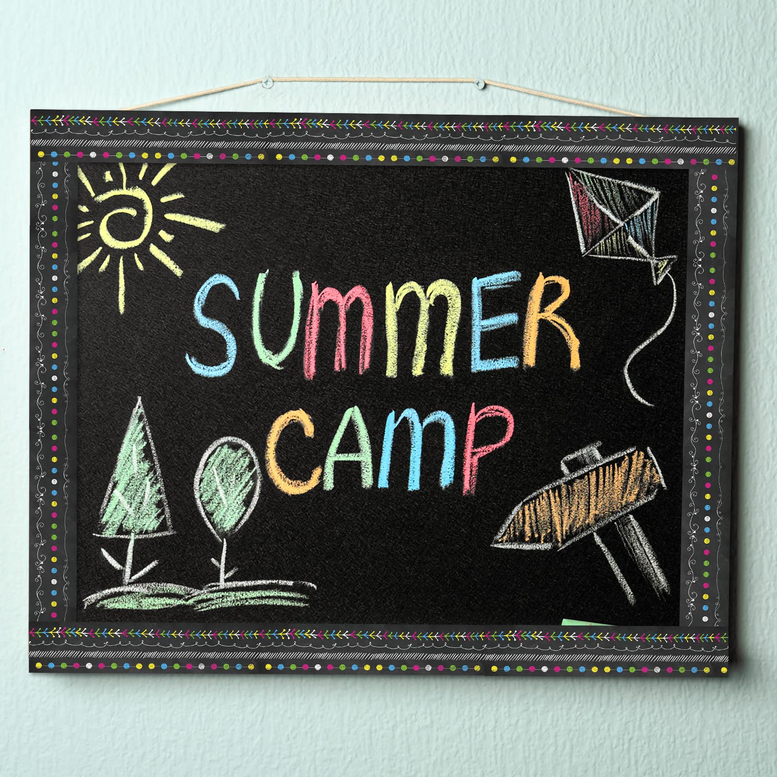 Containlol カラフルな教室用ボーダー 掲示板用 118フィート スカラップトリム レインボー 掲示板 ボーダー オフィス 教室 春 夏  壁装飾 (リップルドットスタイル)