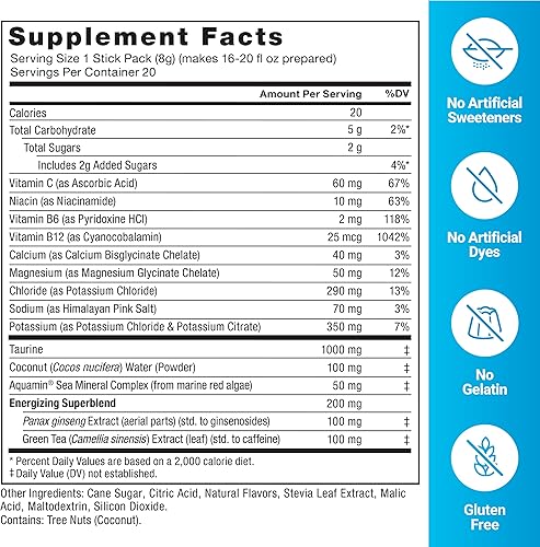 Vista 31 de Force Factor Liquid Labs - Paquetes de electrolitos en polvo, mango margarita, paquetes de hidratación energética para hacer agua de electrolitos