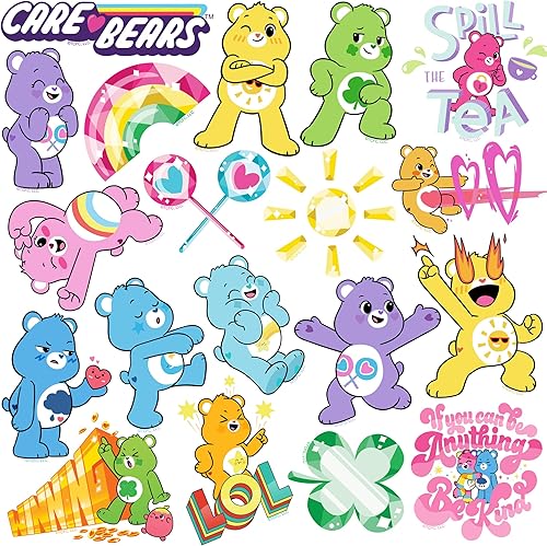Miniatura 3 de Care Bears Unlock The Magic Vinyl - Paquete variado de calcomanías grandes de lujo, para laptop, botella de agua, álbumes de recortes, tableta,