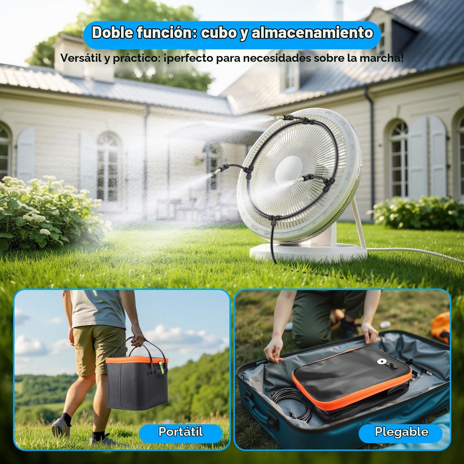 Ausic Sistema de refrigeración por nebulización de 8 m