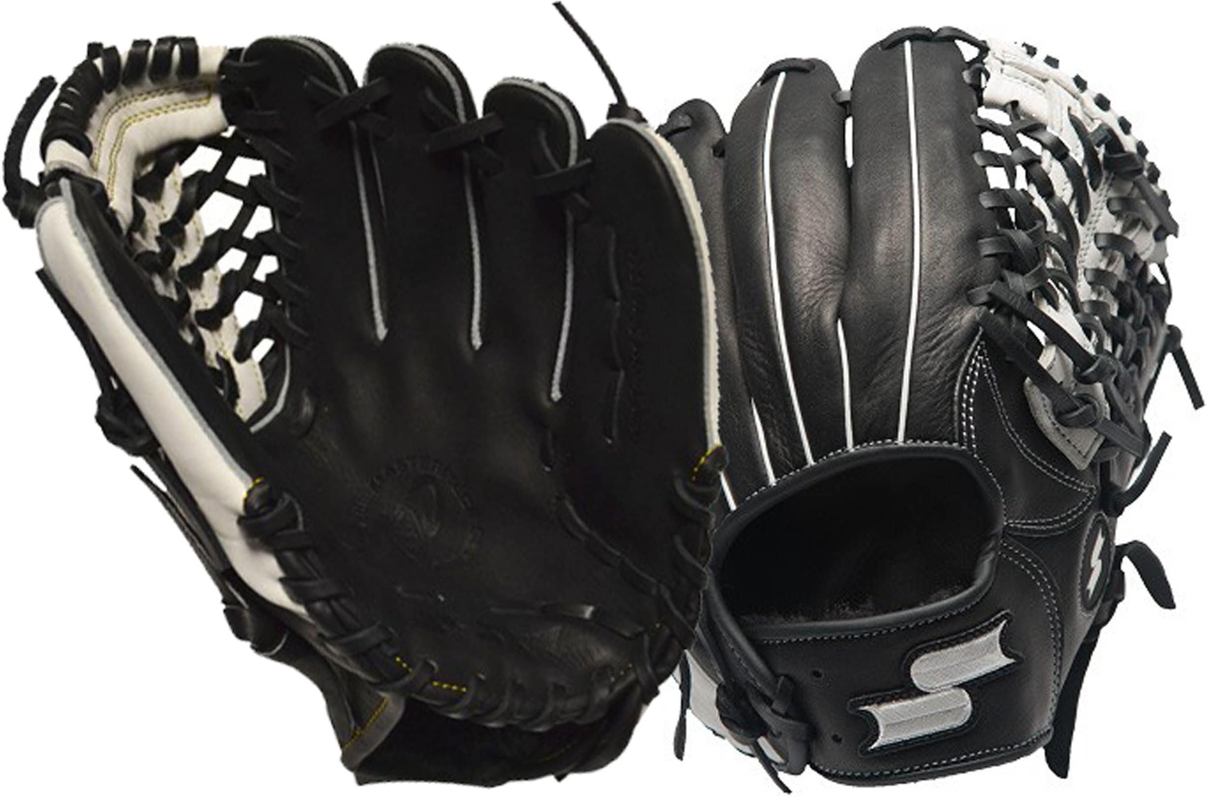 SSK Baseball Edge Pro Grid Net Gloves, Black/White, 11.75"