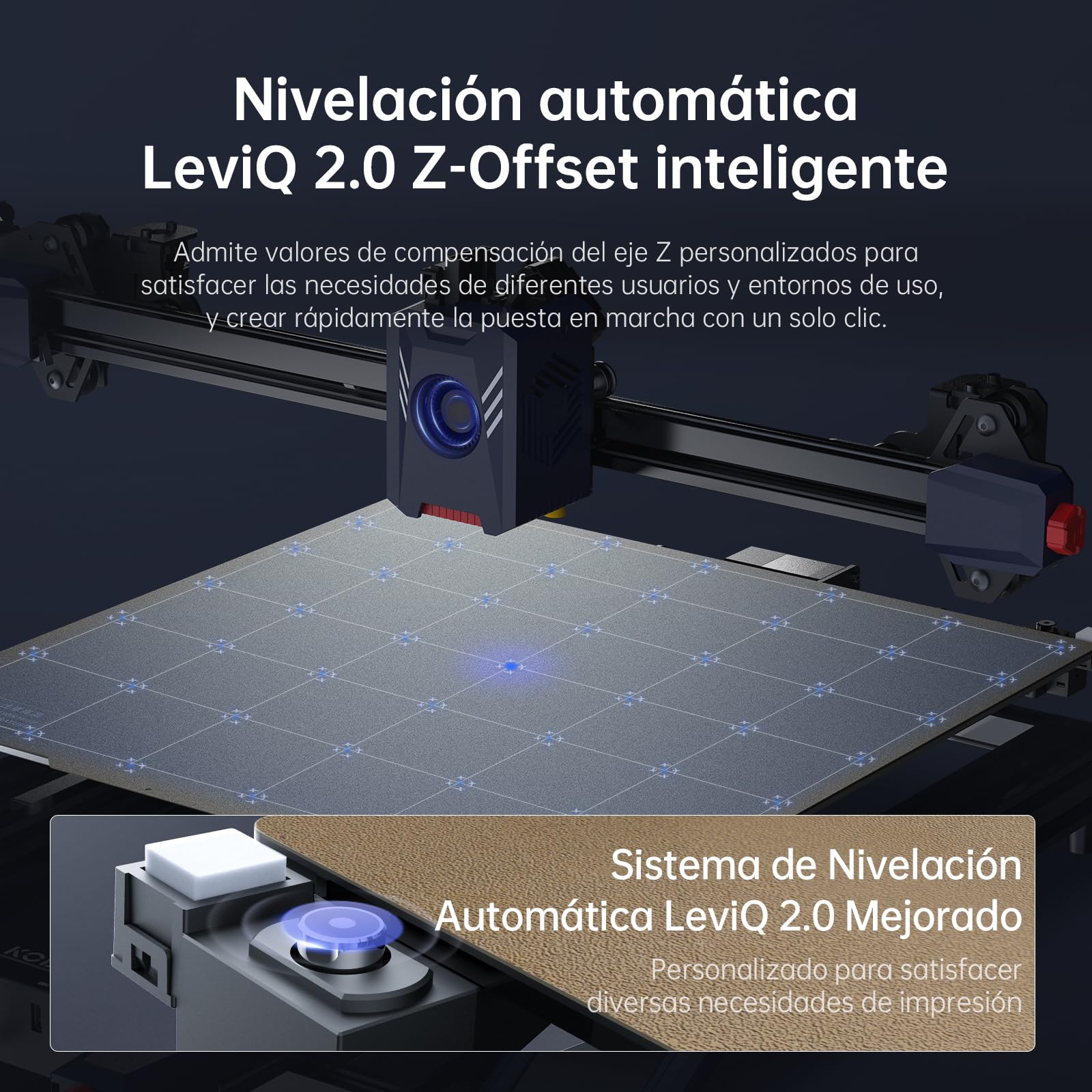 Anycubic Kobra 2 MAX Impresora 3D, 500 mm/s de Alta Velocidad, Tamaño de Impresión Se Expande 420x420x500mm, Impresoras 3D con LeviQ 2.0 Nivelación Inteligente y Fácil de Usar, Soporta Anycubic App