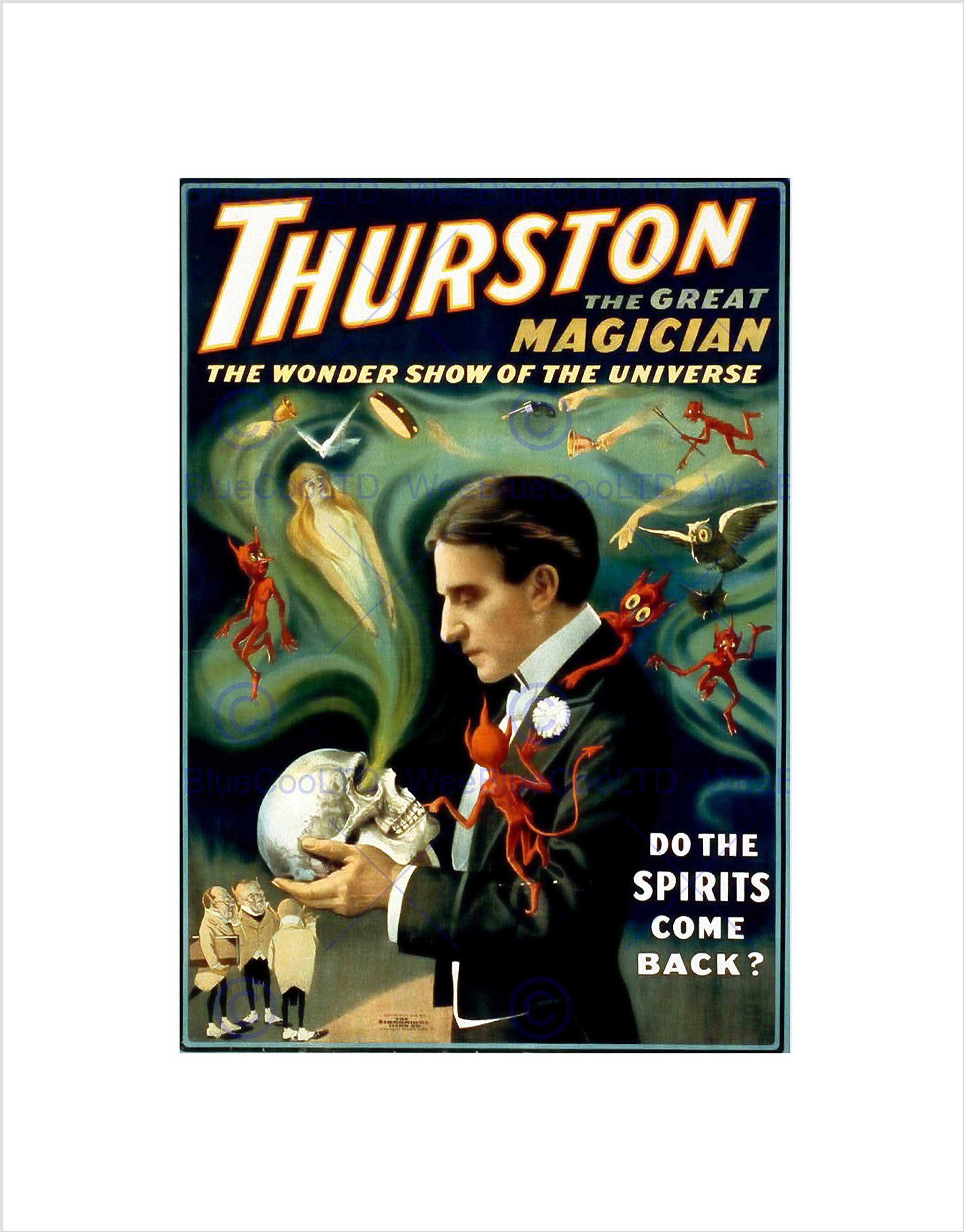 Wee Blue Coo Thurston The Great Magician Vintage Advert Wall Art Print
