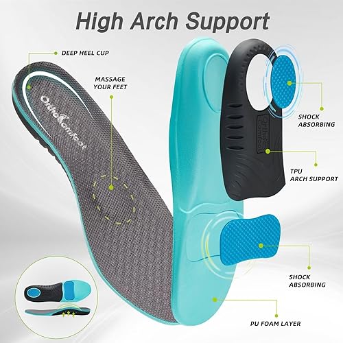 Vista 5 de OrthoComfoot Mocasines ortopédicos de mujer, sin cordones, para caminar para fascitis plantar, soporte de arco para pies planos, cómodos y casuales