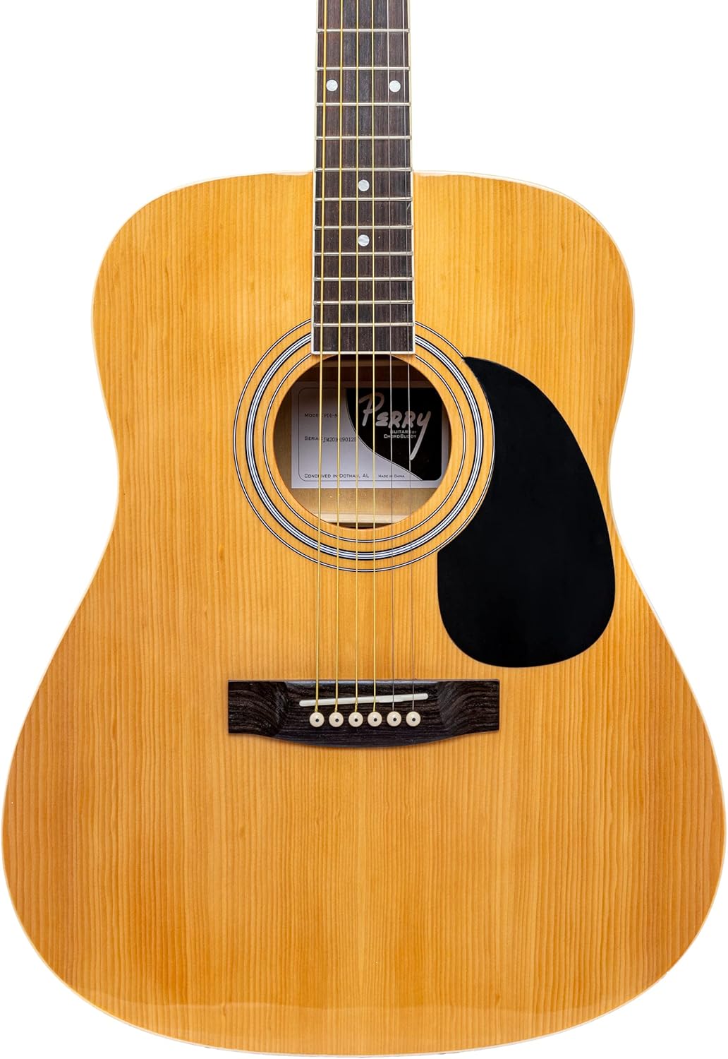 ChordBuddy 42" Full Size Acoustic Guitar Combo Beginner Set with Natural Finish Guitar, Tuner, and Learning System