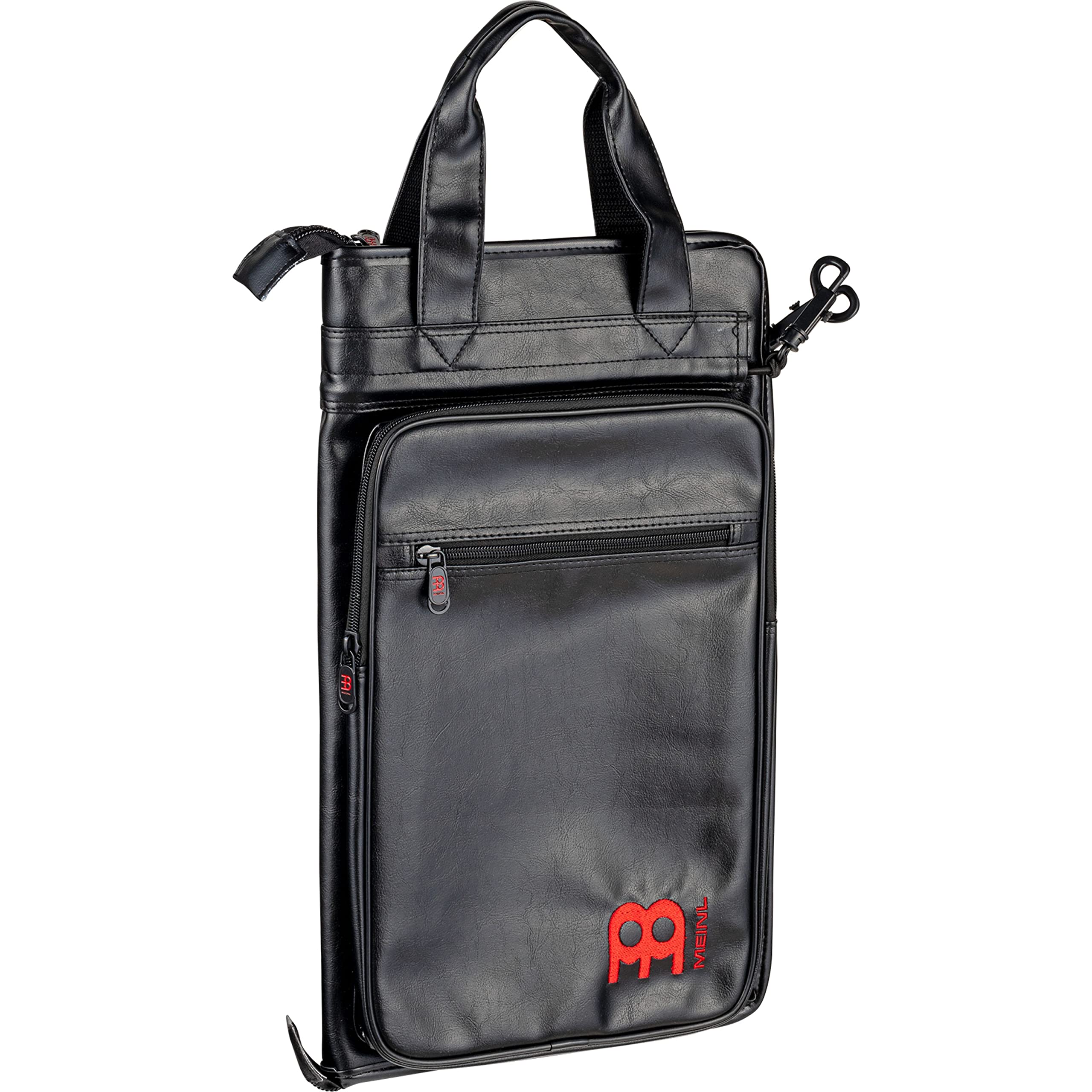 Meinl Cymbals Deluxe Stick Bag – Drumstick Tasche mit Rucksackgurt für Sticks, Rods, Jazz Brushes und Mallets plus externe Fächer – Schlagzeug Zubehör, Schwarz (MDLXSB)