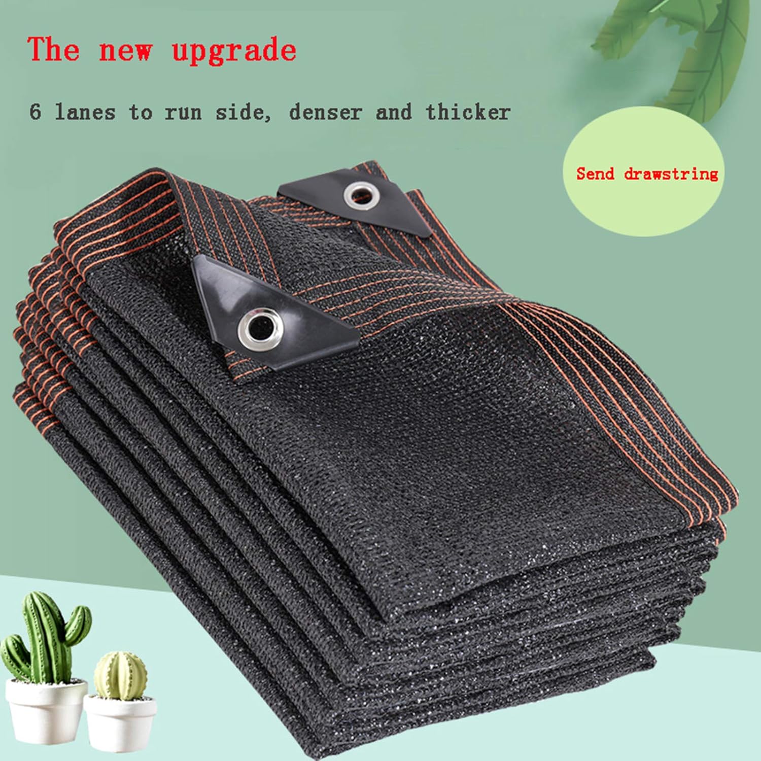 Shade Net,Sunblock Shade Cloth,Sun Mesh Shade,Sunblock Shade,Black Premium Mesh Shade Panel with Grommets,for Plant Cover,Greenhouse,Barn,Top Shade Cloth Quality Panel,2*10m(6.56*32.81ft)
