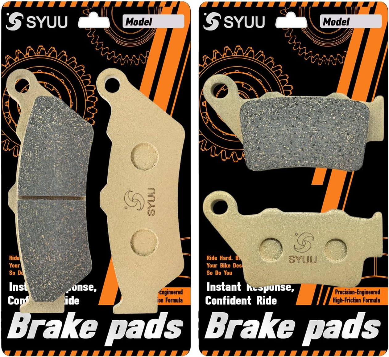 S SYUU High-Performance Motorcycle Front Rear Brake Pads Set Kit Compatible with Indian Scout Sixty 2017-2023 Scout Bobber 2018-2023 Scout Bobber Twenty 2019-2023 Scout 1200 2017-2023 FA209F FA208R