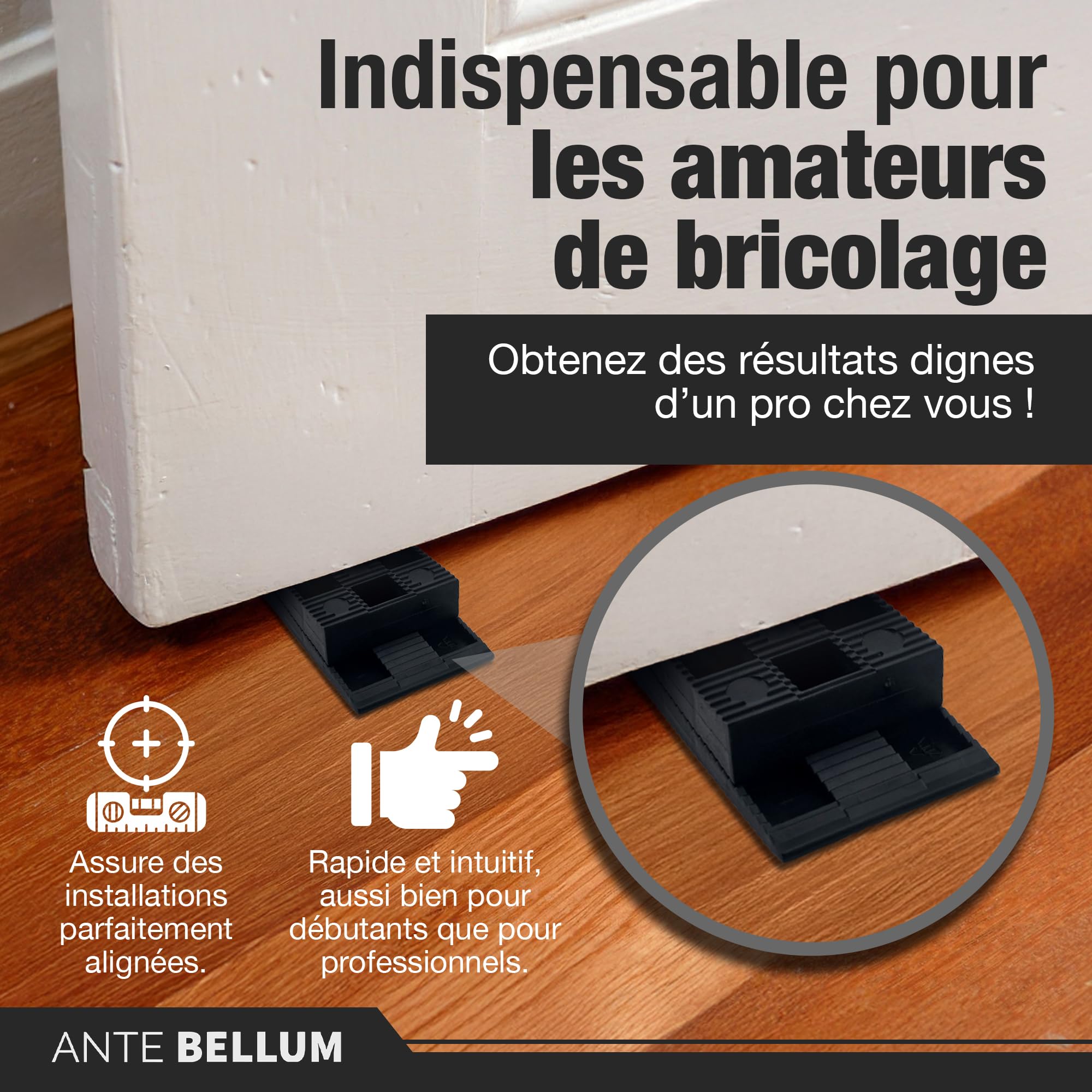 Ante bellum Lot de 100 Cales d'Espacement en Plastique – Cales de Montage pour Sols, Fenêtres et Portes, Alignement et Montage, Adaptées aux Travaux de Bricolage et Montage de Meubles