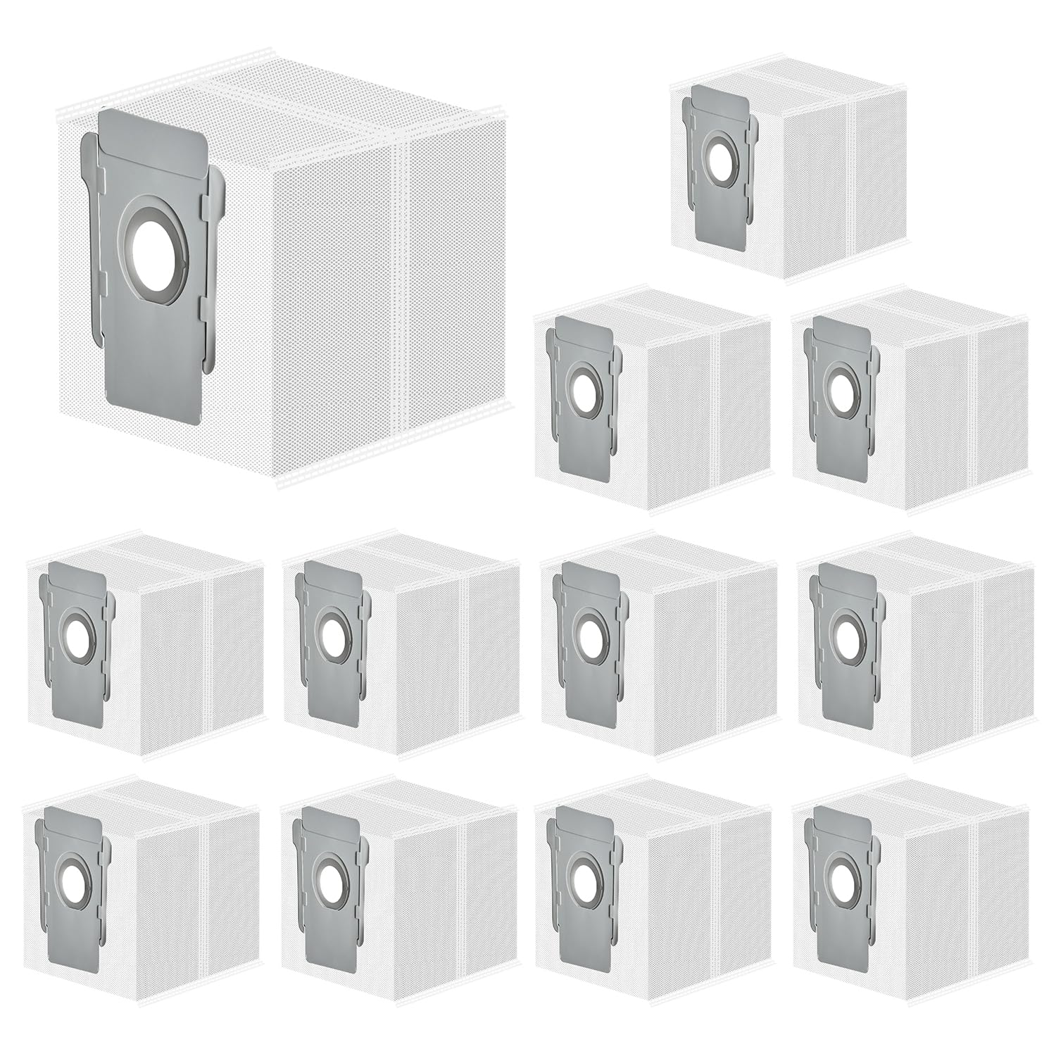 12 Pack Vacuum Bags Compatible with iRobot Roomba, i1+, i7+, i8+, i3+, i4+, i6+, j7+, s9+, Replacement for iRobot Roomba i & j & s Series Clean Base Automatic Dirt Disposal Bags