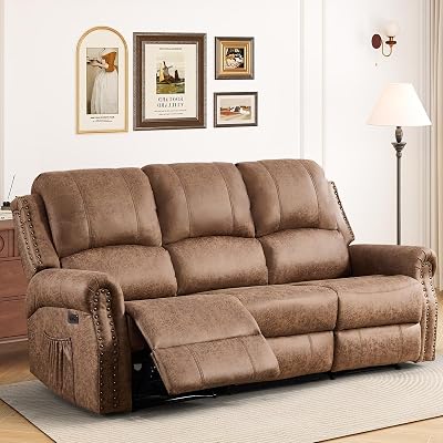 HAOMARKETS 85 Wide Power Reclining Sofa with Side UK | Ubuy