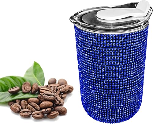 Miniatura 1 de Botella de agua de 17 onzas con tapa, taza de café aislada de acero inoxidable, taza térmica de doble pared a prueba de fugas para viajes, oficina,