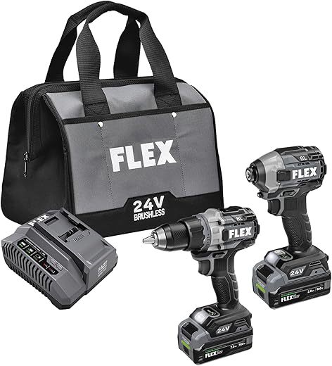 FLEX 24V Brushless Cordless Hammer Drill & Impact Driver Kit