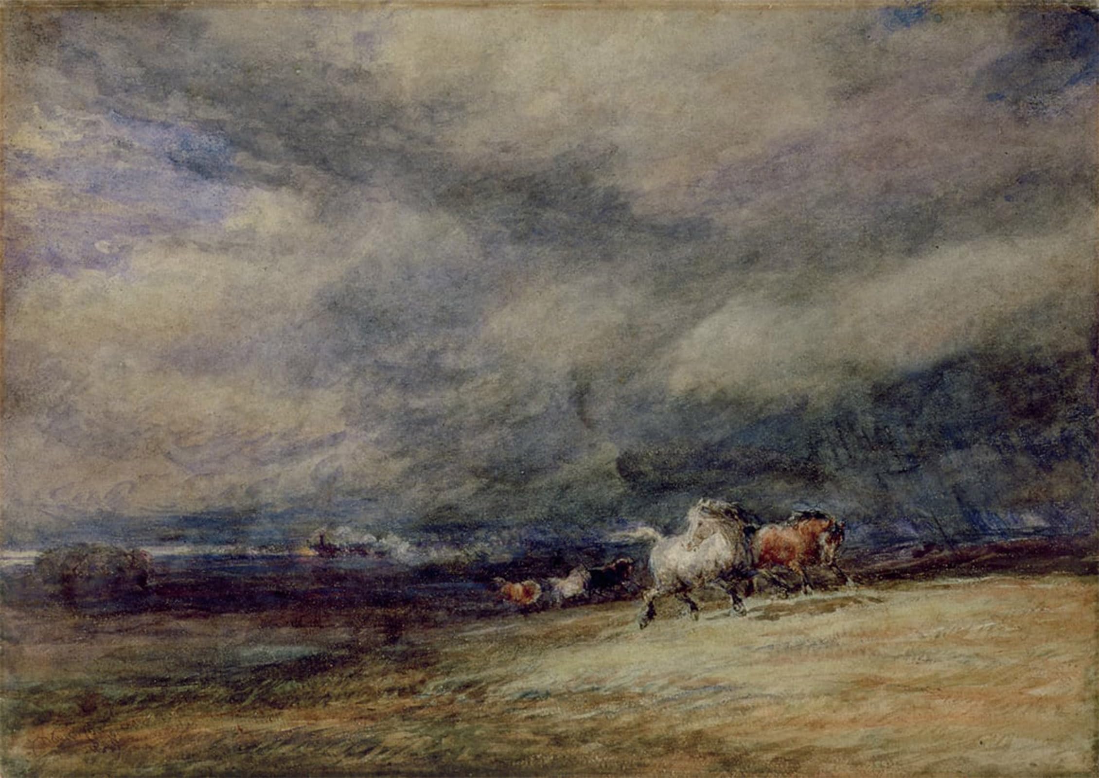 Artxlxxbn No Frame Famous Prints Artwork Pictures Poster Painting Art The Night Train By David Cox Artwork Landscape Pictures For Home Decor 60X90cm