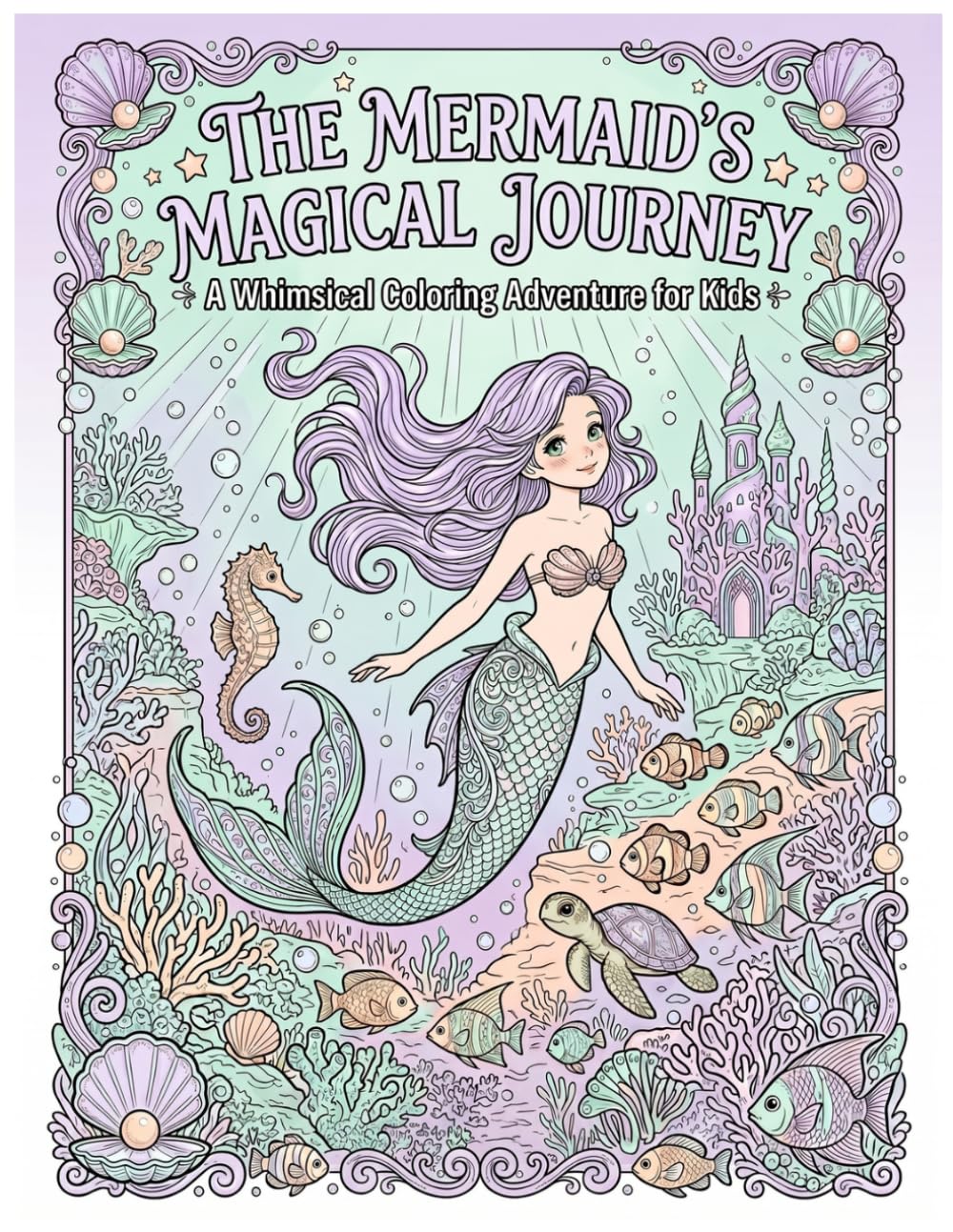 THE MERMAID'S MAGICAL JOURNEY: A Whimsical Coloring Adventure for kid