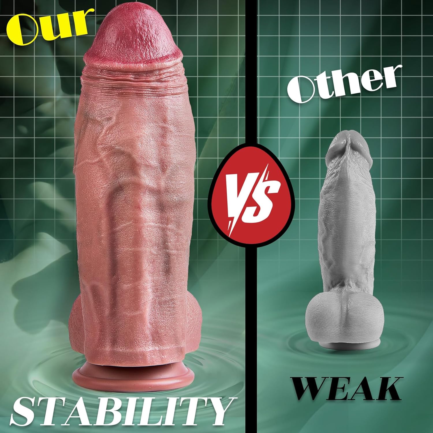 Realistic Huge Dildo Sex Toys - 11 Inch Big Dildo for Clitoral Anal G Spot and Vagina Stimulation with Strong Suction Cup Hands Free Soft Silicone Penis Anal Toys for Women Men Couples and Beginners