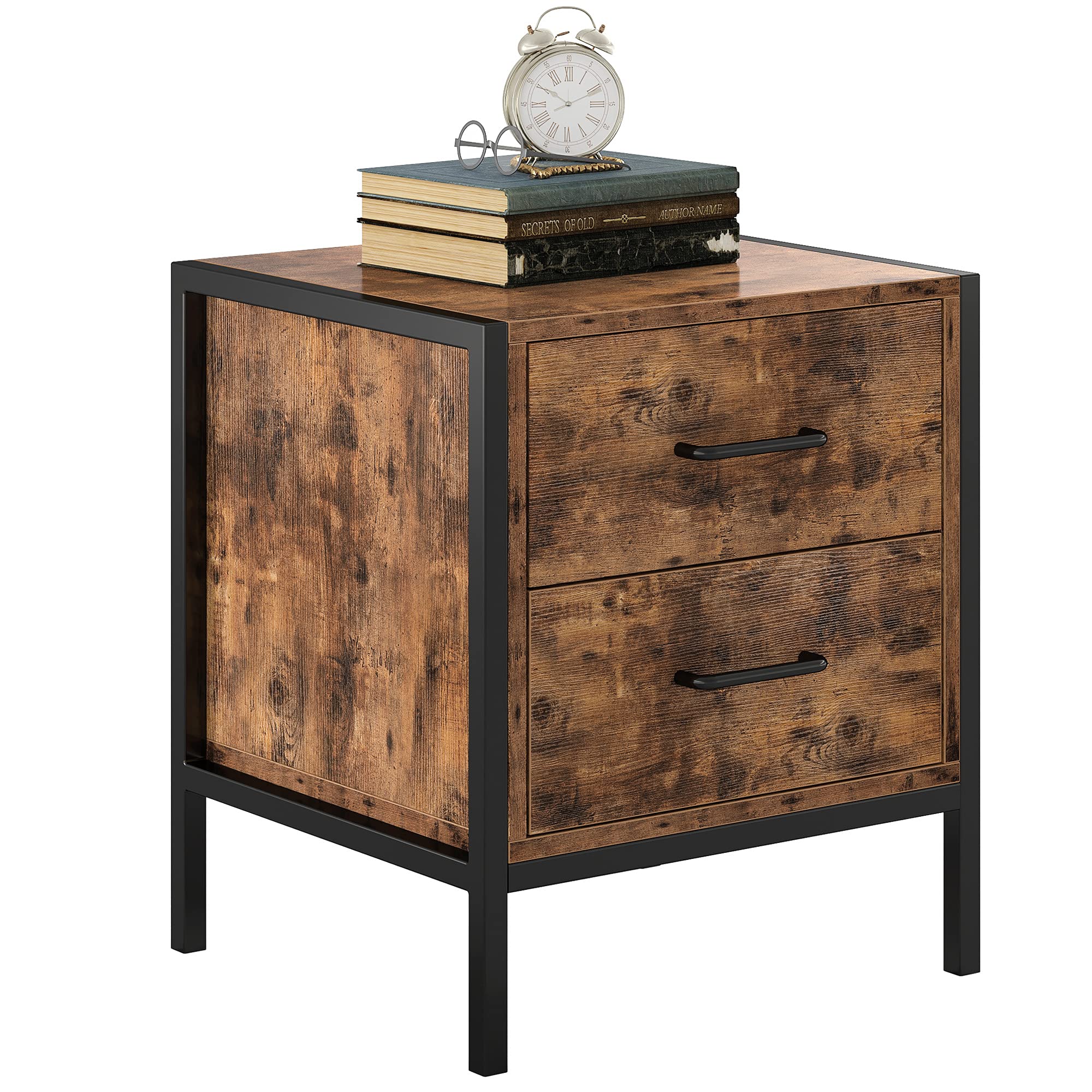 Buy IRONCK Industrial Nightstand,End Tables Living Room with Storage,2
