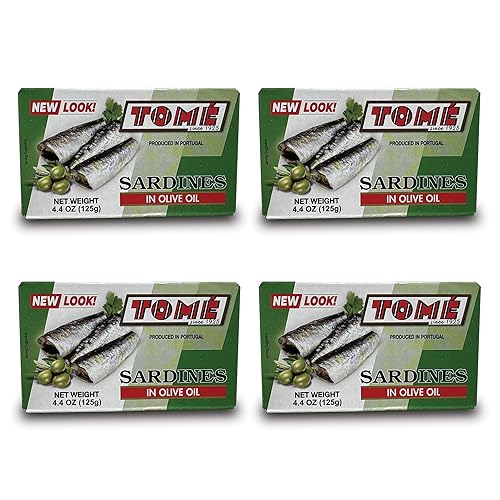 4 paquetes de sardinas Tomé (en aceite de oliva) 4.41 oz Ea disponible en Yaxa Guatemala