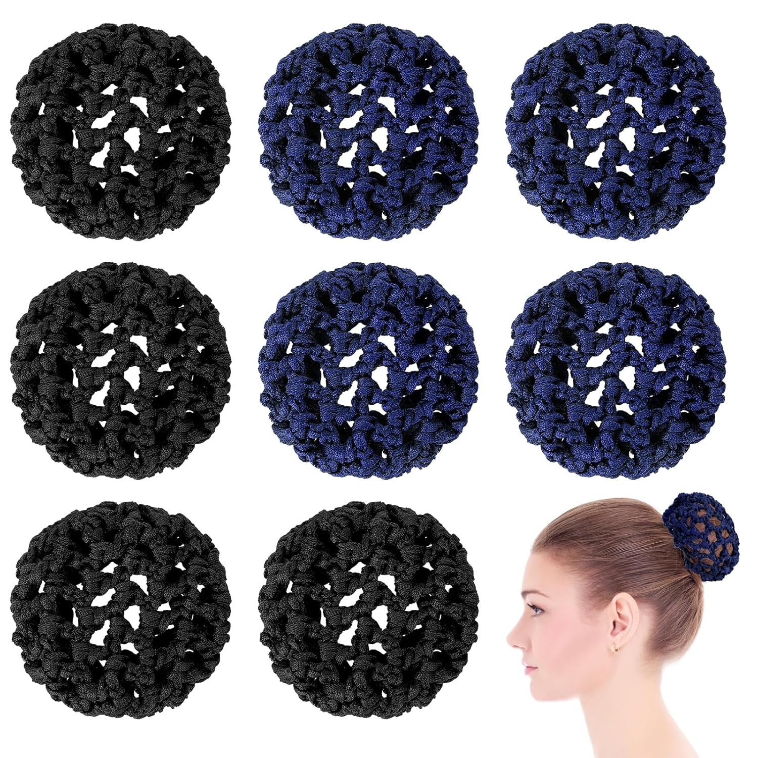 Crochet Hair Nets for Buns, Ballet Hair Bun Cover for