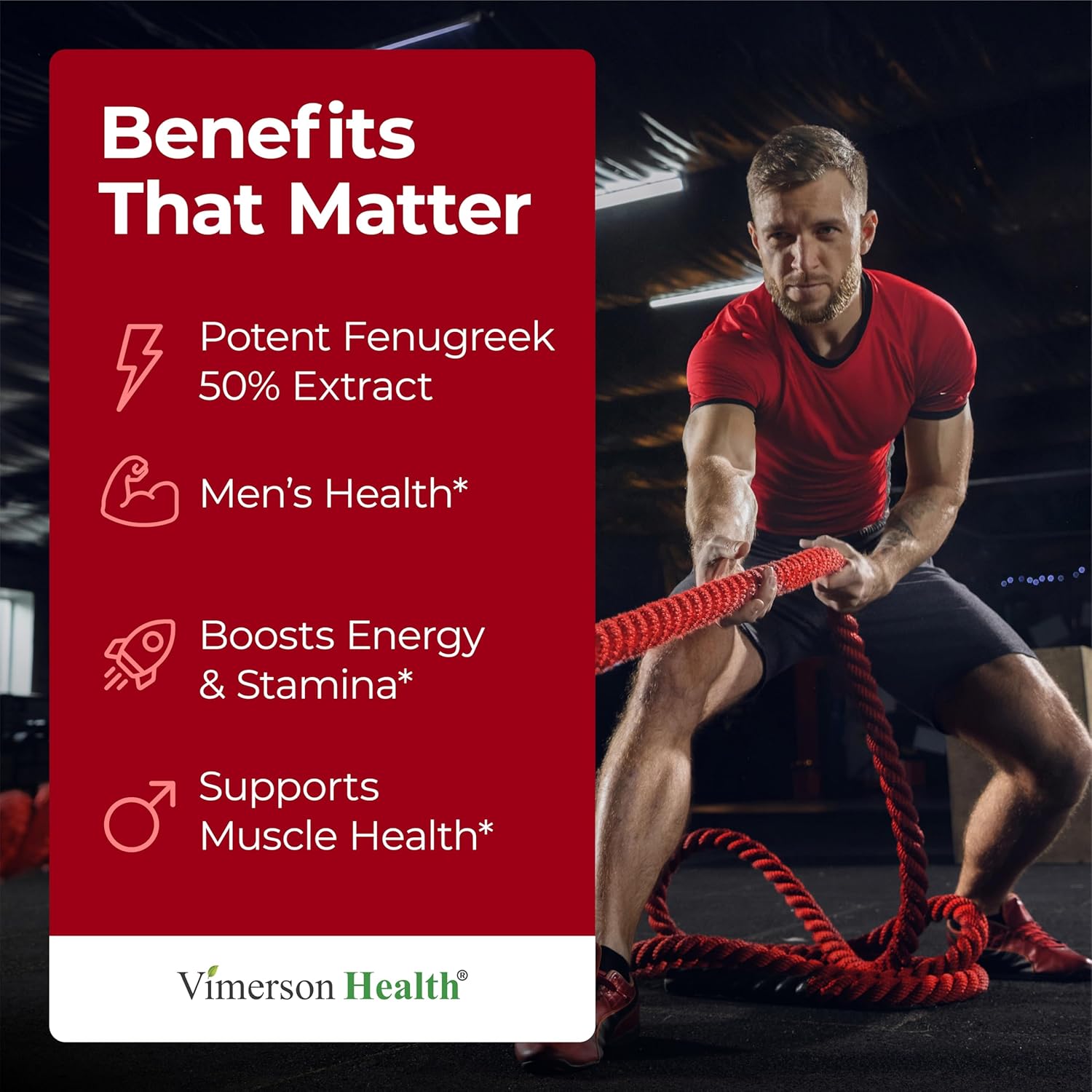 Testosterone Supplement for Men – Libido Support: Maca Root, Fenugreek, Tongkat Ali, Horny Goat Weed & Tribulus – Muscle Builder for Men – Energy, Drive & Strength – Workout Supplements – 30 Capsules