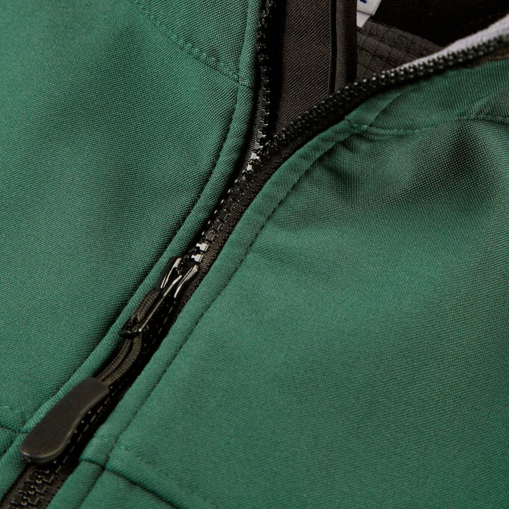 Chaqueta Softshell de Trabajo para Hombre - Telfon® Impermeable, Transpirable y Resistente al Viento - Cuello Interior en Microfelpa (XL, Verde)