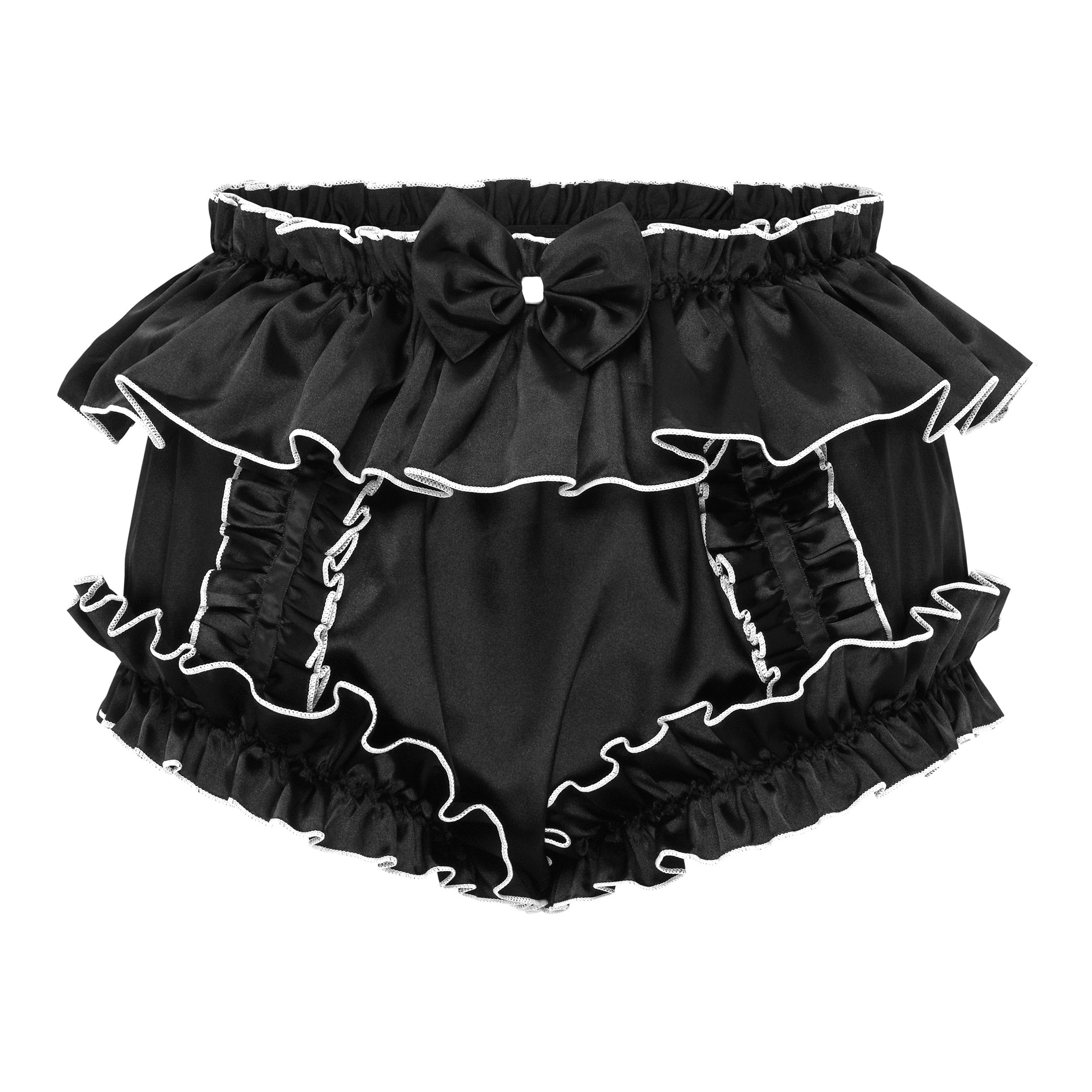 Satini Frilly Kant Sissy Zijdeachtig Satijn Volle Bedekking Volwassenen luierbroekje Broekje Lingerie Ondergoed Satijnen broekjes (Babyroze - Wit, XXL Satini Frilly Kant Sissy Zijdeachtig Satijn Volle Bedekking Volwassenen luierbroekje Broekje Lingerie Ondergoed Satijnen broekjes (Babyroze - Wit, XXL