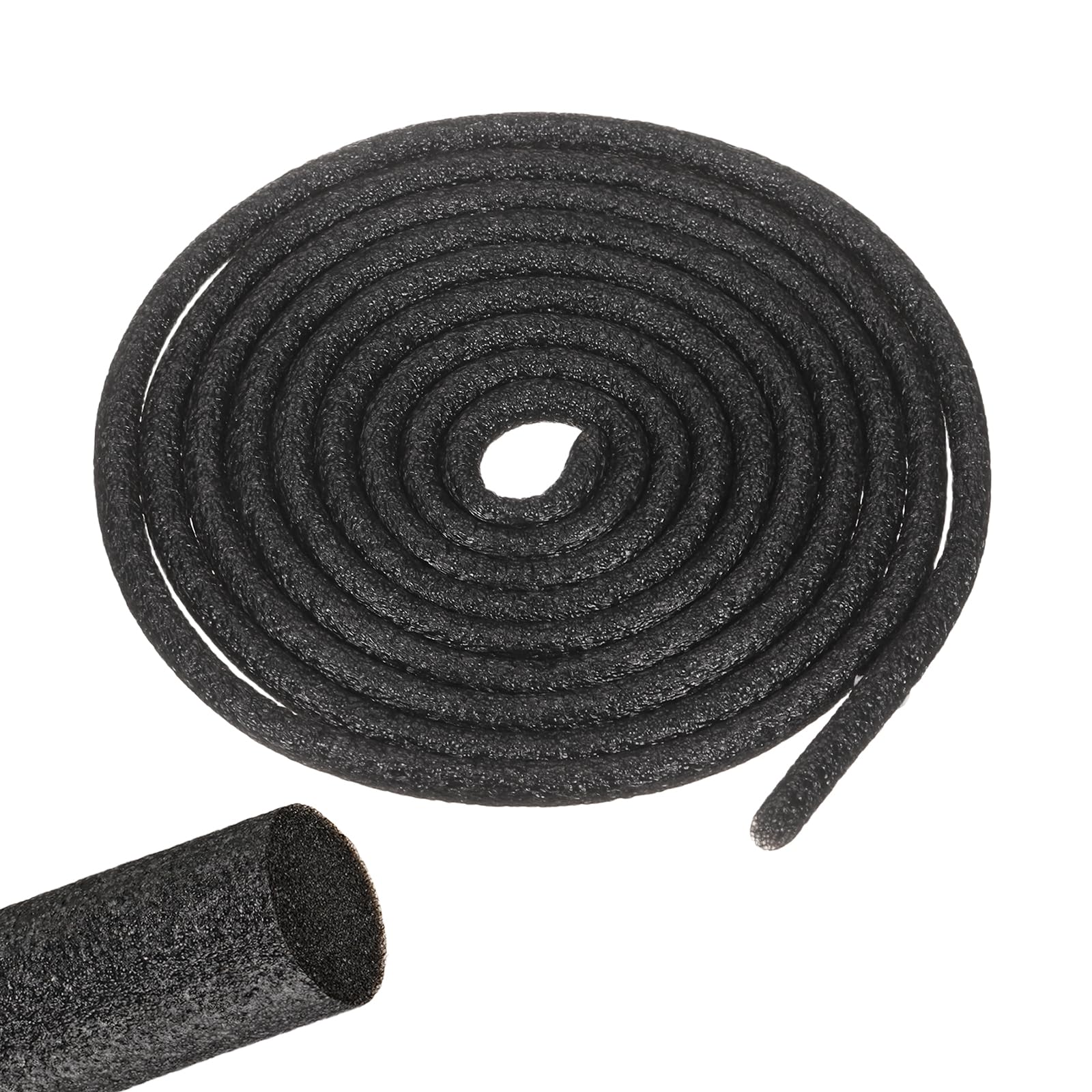 sourcing map 5 Roll 6.5 ft Foam Noodles for Crafts, 1/4 Inch Dia, Black