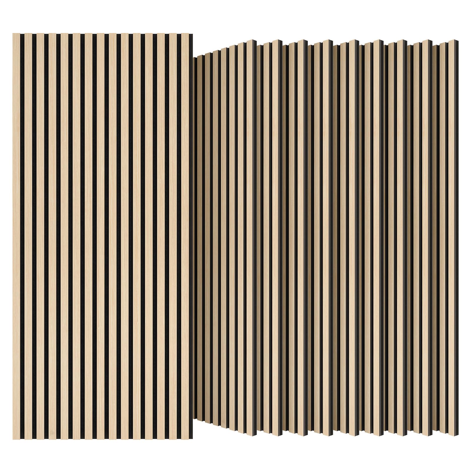 TONOR Akustikpaneele holz, 10 Stück 120x60 cm - 7.2m² Wandpaneele holz Holzpaneele wand als Schallschutzplatten, Wandverkleidung Holzoptik für Wanddeko Wohnzimmer, Büro, Küche, Eiche