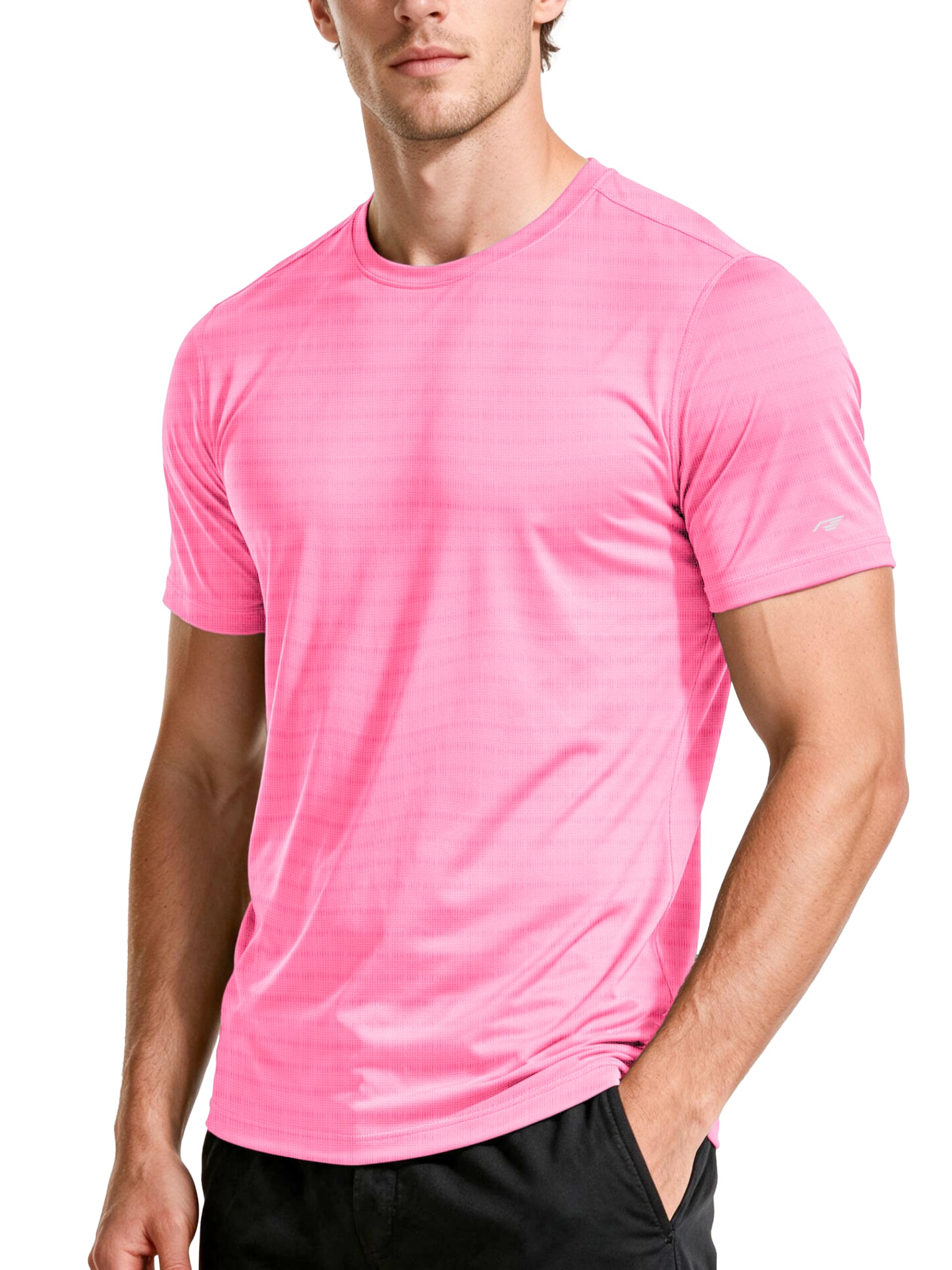 Mens Running Shirt Quick Dry Fit Short Sleeve Performance T Shirt