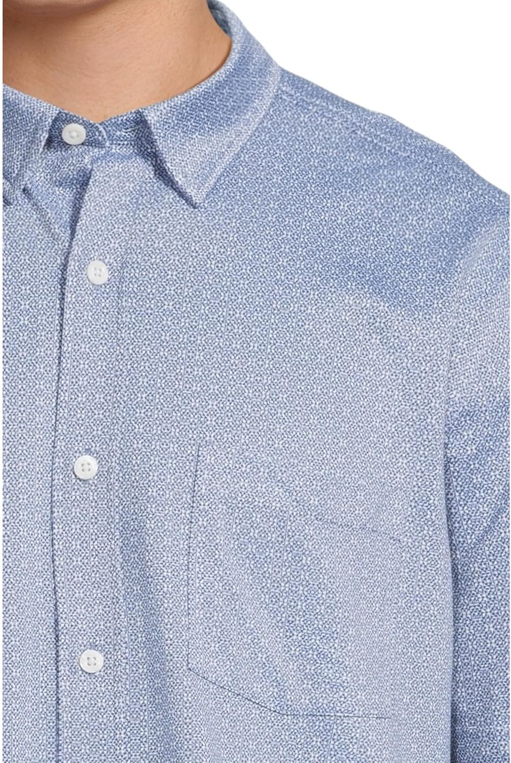 Johnston & Murphy Men's Short Sleeve Xc Flex Birdseye Geo Print Button Front Shirt - Image 4