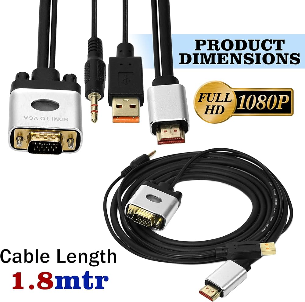 VGA To HDMI Cable/line For RT809F RT809H EMMC Programmer, 44 OFF
