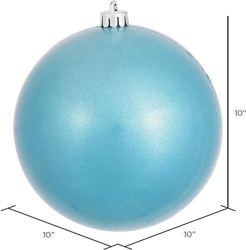 Miniatura 161 de Vickerman Esfera de adorno de Navidad de 10 pulgadas con acabado de caramelo, plástico inastillable, resistente a los rayos UV, decoración de árbol