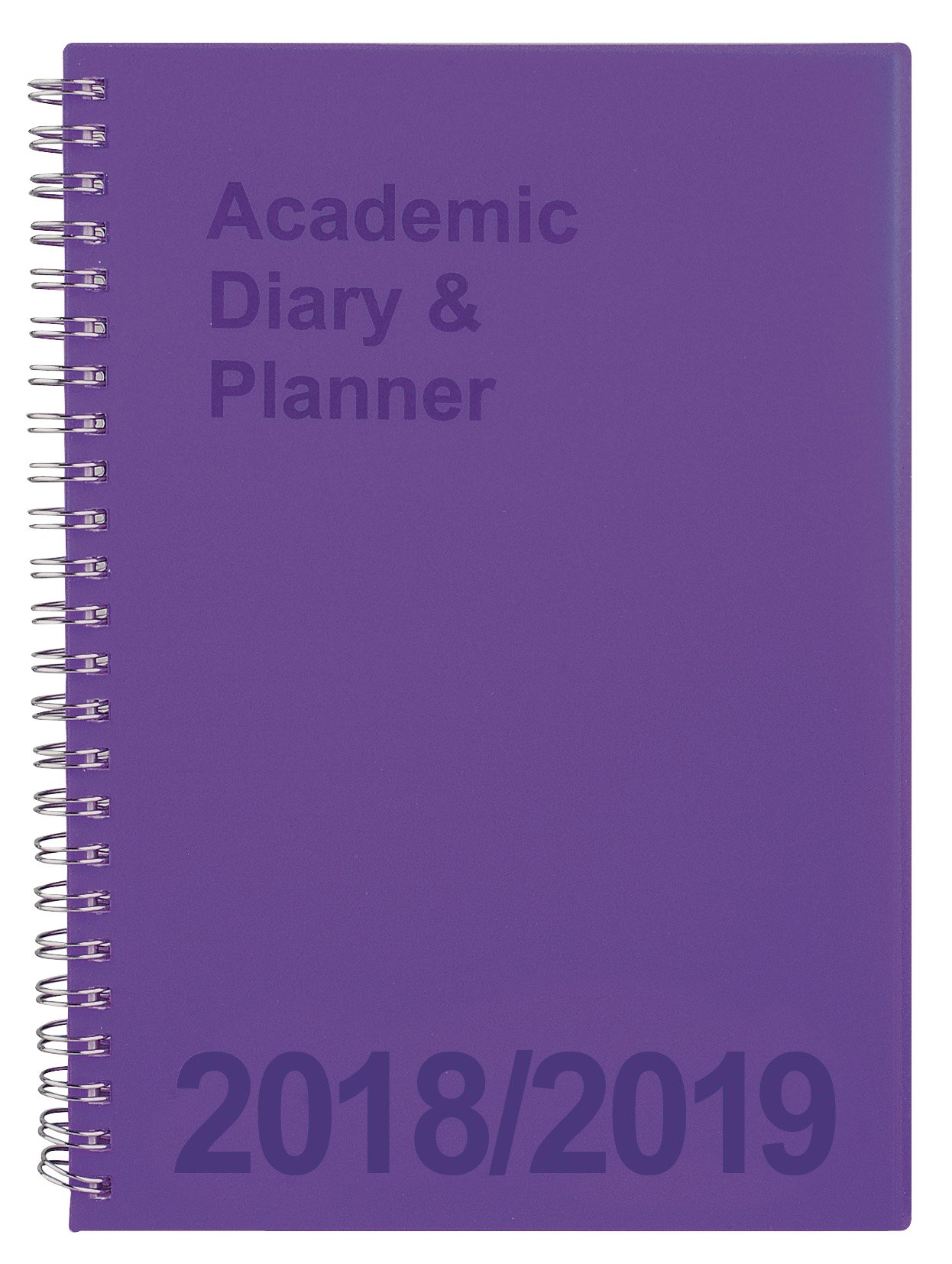 A5 Academic Diary 2018/2019 Week-To-View Spiral Bound (Purple)