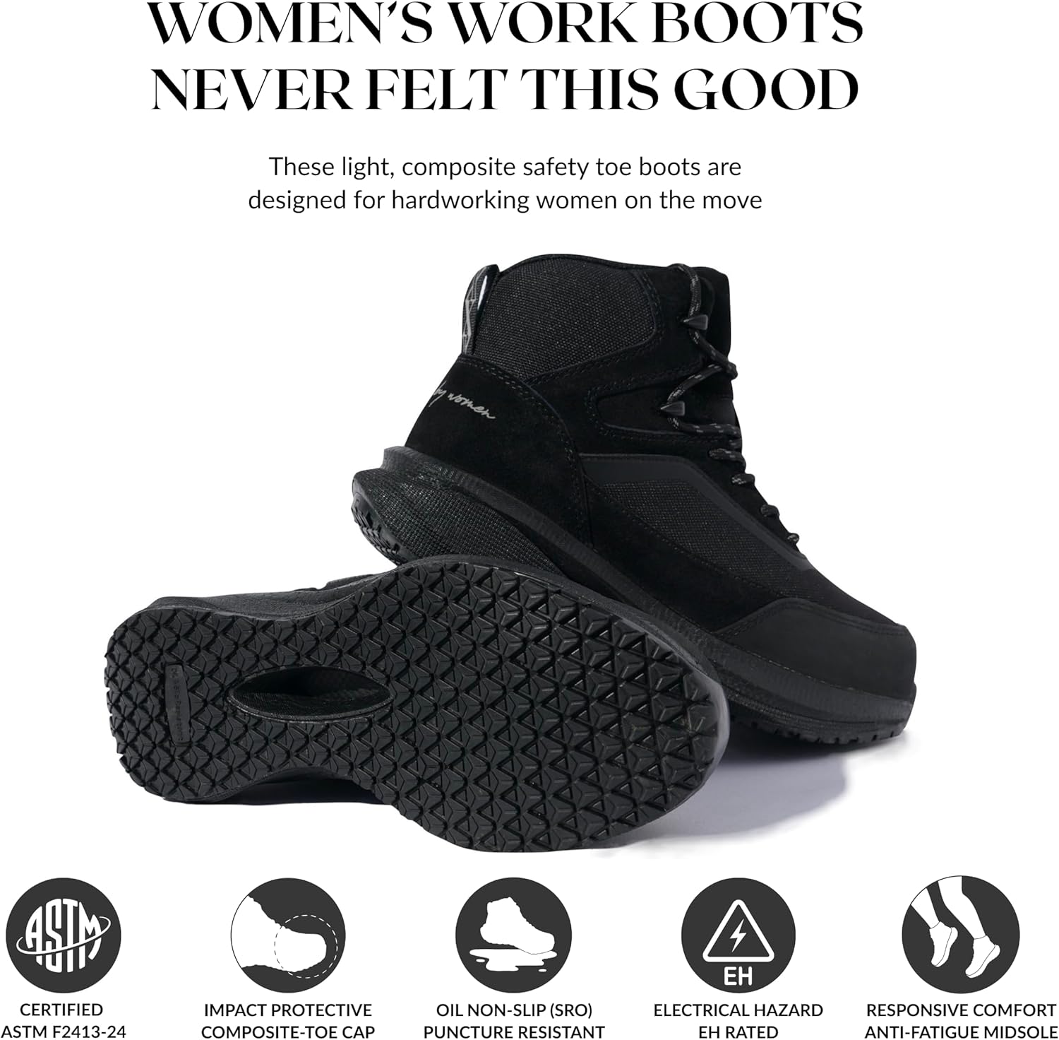 Xena Workwear Luna Composite Toe Women's Athletic Work Boots - Image 3