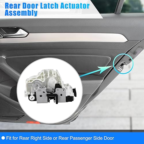 Miniatura 3 de uxcell Motor del actuador de la cerradura de la puerta trasera derecha para Dodge Durango 11-23 para Jeep Grand Cherokee 11-21 No.4589922AH4589922AF