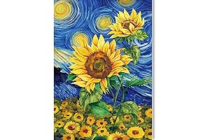 KICHANG Van Gogh Sunflower DIY Diamond Painting for Adults