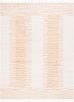 Vista 3 de Safavieh Montauk Collection MTK752A Alfombra pequeña de algodón tejida a mano, Algodón, Beige