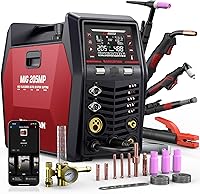 ARCCAPTAIN MIG205MP 9-in-1 Multiprocess Welder: APP Control MIG, Plasma Cutter, TIG, Stick, Dual 120/240V