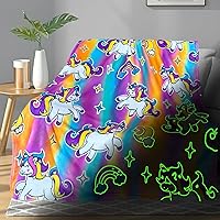 Vista 33 de TEHALK Manta de dinosaurio para niños y niñas, mantas que brillan en la oscuridad, mantas de forro polar suave para niños, manta de bebé