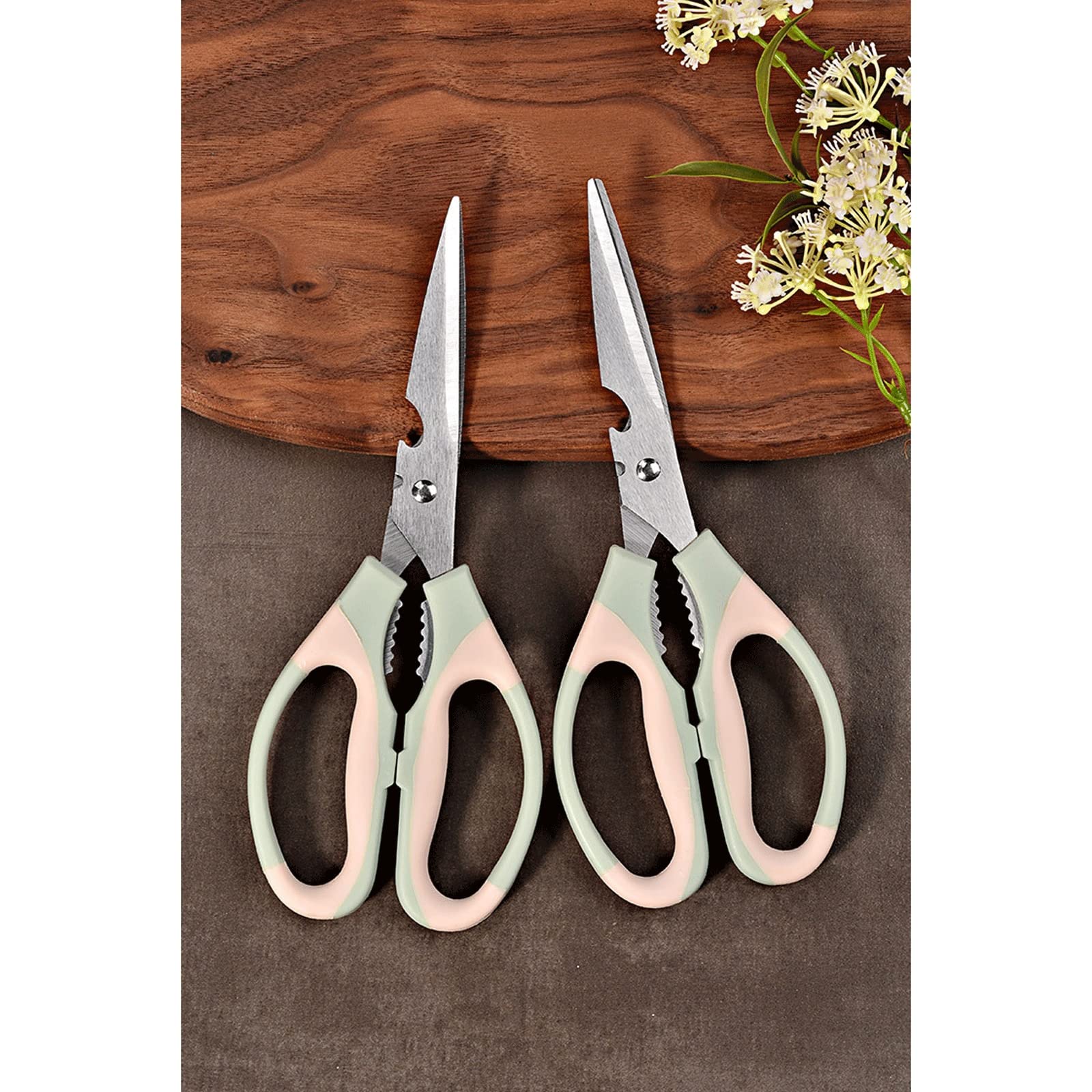 Forbici da cucina resistenti, coltelli da cucina antiruggine, forbici Multiuso per Carne di Pollo, OSSA, noci, cartone