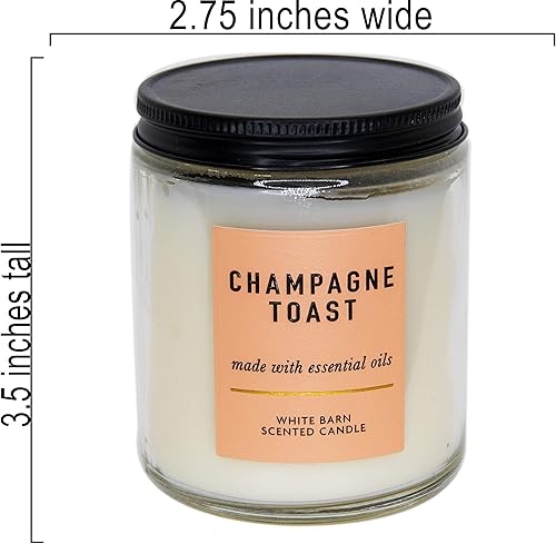 Miniatura 3 de White Barn Bath & Body Works - Vela perfumada de una sola mecha, tostada de champán (tostada de champán), el embalaje varía