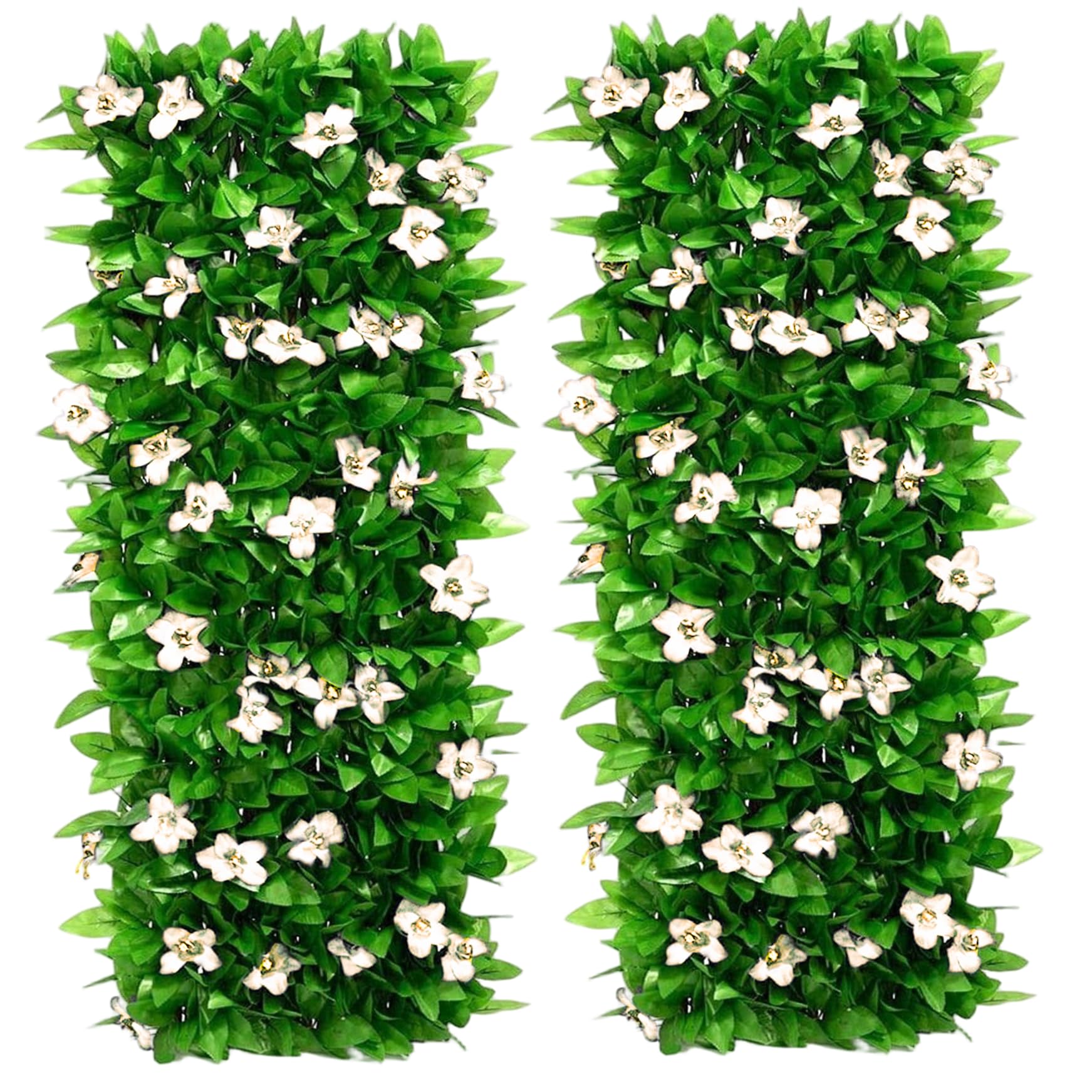 Écran de confidentialité pour balcon en fausse orchidée blanche lot de 2