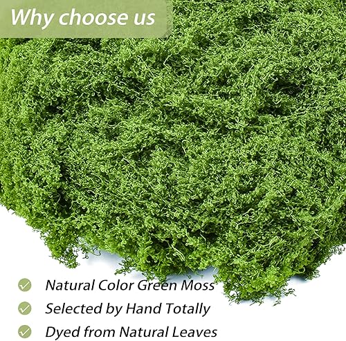 Miniatura 3 de Musgo verde falso para manualidades, musgo artificial decorativo de 5.3 onzas para manualidades, centros de mesa de musgo sintético, decoración de